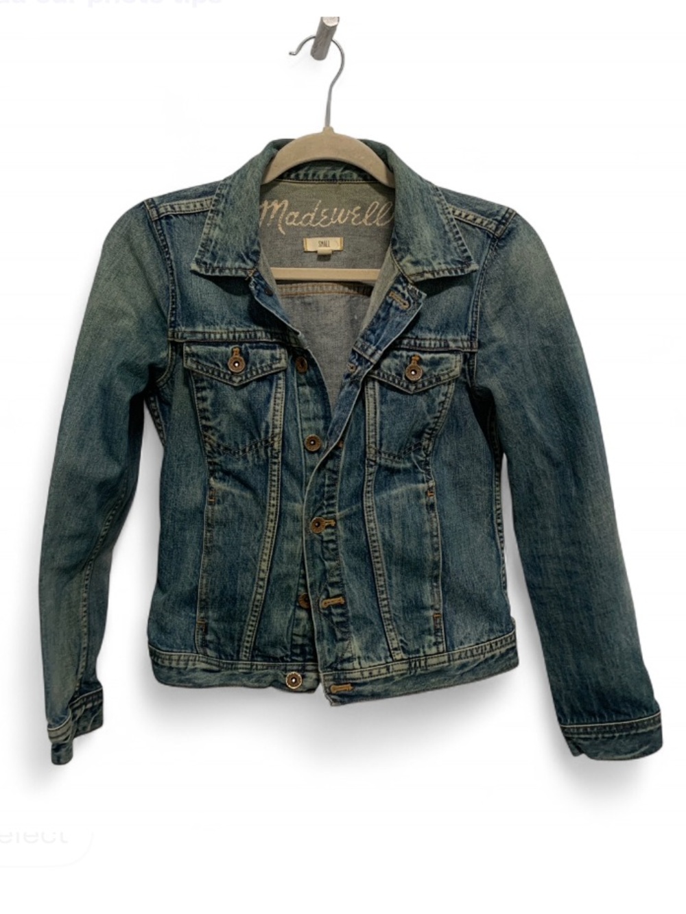 Madewell Distressed Blue Denim Jacket
